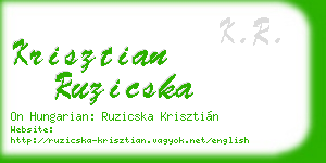 krisztian ruzicska business card