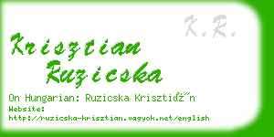 krisztian ruzicska business card